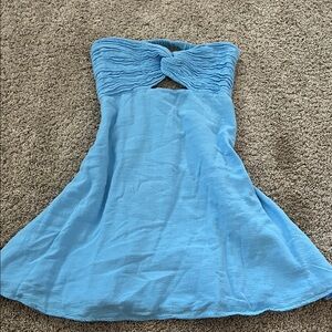 Blanco by Nature Strapless Blue Dress